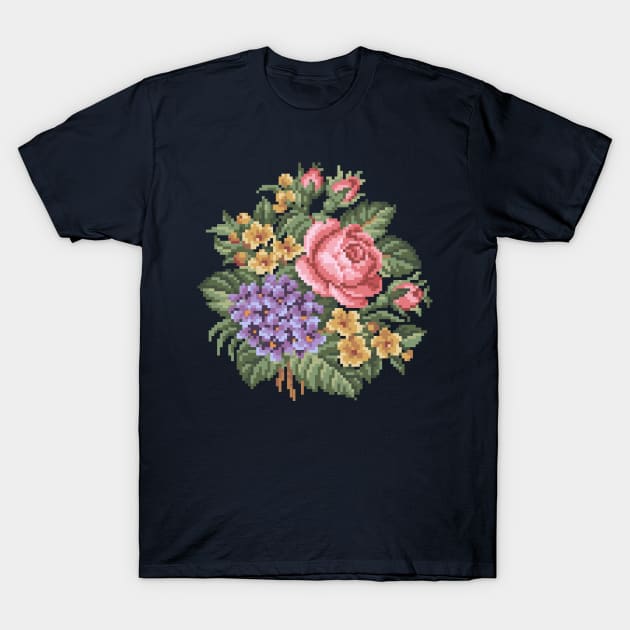 Flower Bouquet T-Shirt by colatudo